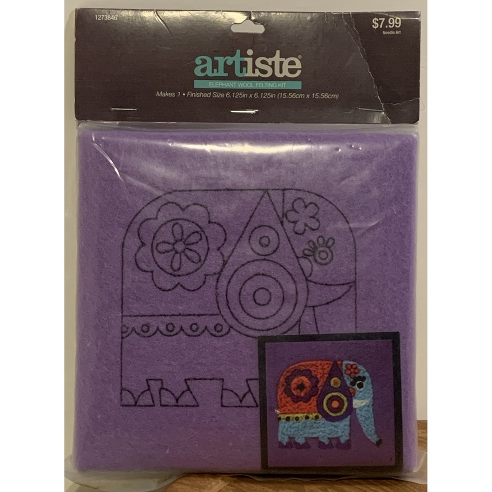 Artiste Elephant Needle Wool Felting Kit 1273846 DIY Craft New Sealed‎ READ